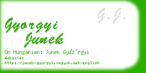 gyorgyi junek business card